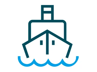 Marine Freight Bold Vector Shipping & Maritime Logistics Icon