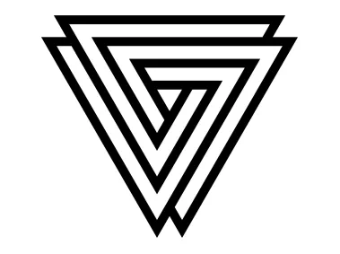 Maze Triangle Geometric Shape Logo Template