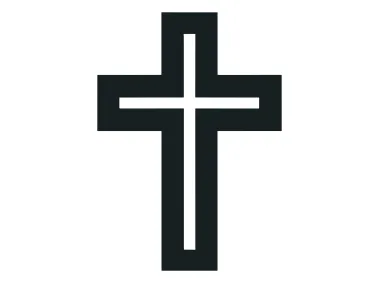 Minimal Black Christian Cross Logo Template