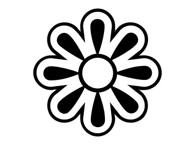 Minimal Black Daisy Flower Logo Template