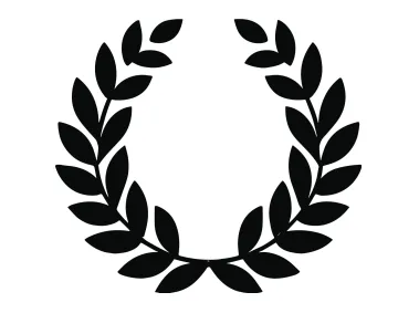 Minimal Black Wreath Logo Template