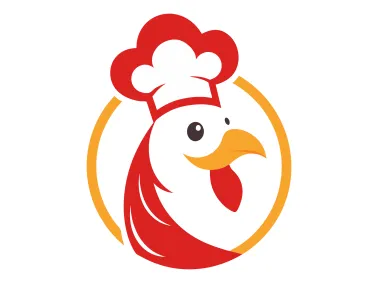 Minimal Chicken Chef Logo Template