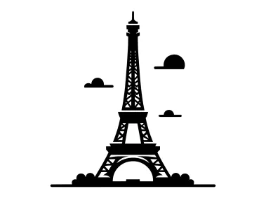 Minimal Eiffel Tower Logo Template