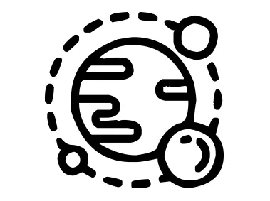 Minimal Solar System Logo Template