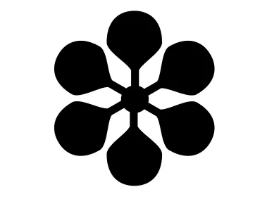 Minimal SVG Black Flower Shape Icon