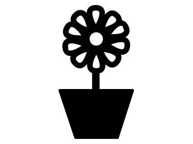 Minimal SVG Black Flower Logo Template