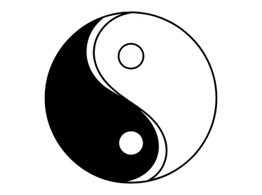 Minimal Yin Yang Symbol Logo Template