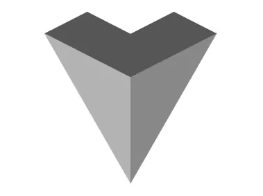 Minimalist 3D V Letter Logo Template