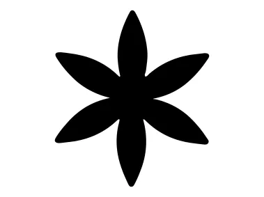 Minimalist Black SVG Flower Shape Logo Template