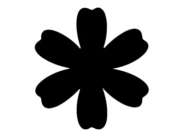 Minimalist Black Flower Shape Logo Template