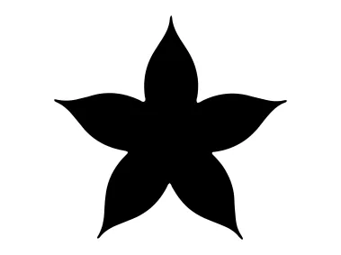 Minimal Black SVG Flower Shape Logo Template