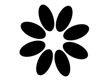 Minimalist Black Flower Logo Template