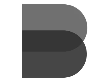 Minimalist Black Letter B Shape Logo Template