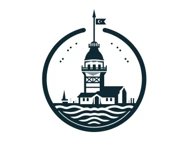 Minimalist Black Maiden’s Tower Vector