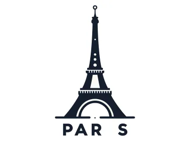Minimalist Eiffel Tower Logo Template