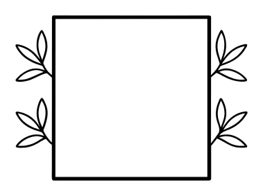 Minimalist Floral Border Vector