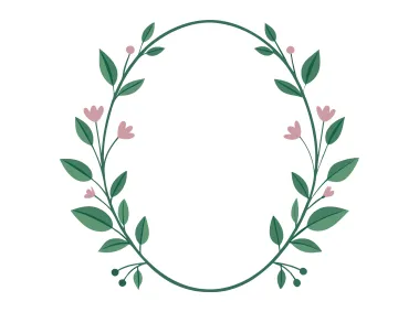 Minimalist Floral Frame Border Illustration Vector