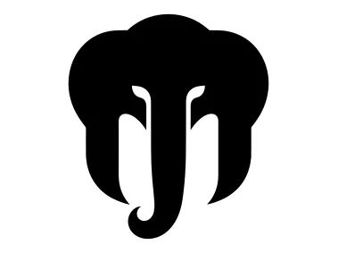 Minimalist Mammoth Silhouette Logo Template