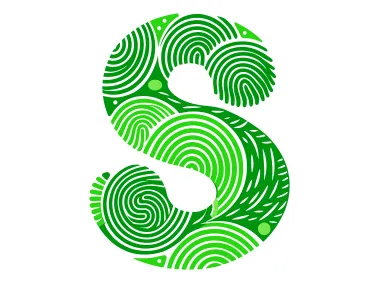 Modern Green Letter S Design Logo Template