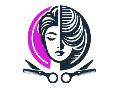 Modern Hairdresser Logo Template
