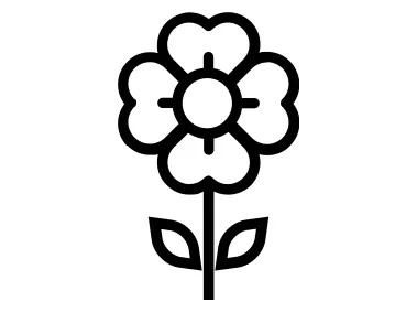 Modern Linear Flower Shape Logo Template