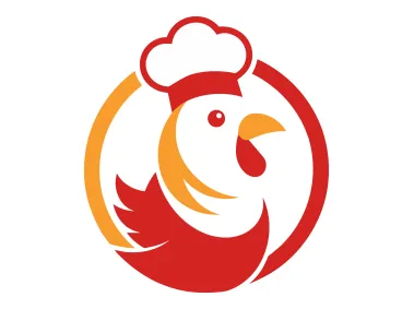 Modern Minimalist Chef Chicken Logo Template