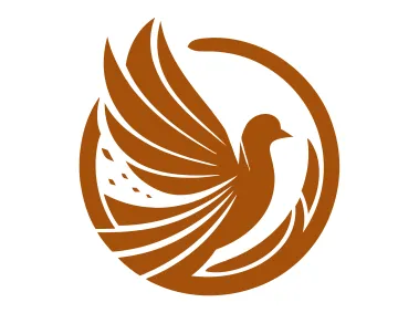 Modern Red Dove Silhouette Logo Template