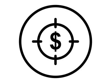 Money Target Dollar Sign Logo Template