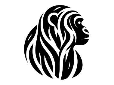 Monkey Black Logo Template