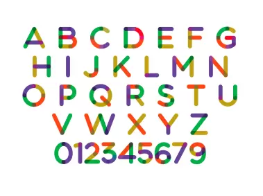 Multicolor Letters Logo Template