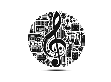 Music Equipment Logo Template