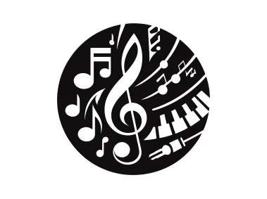 Music G Key Logo Template