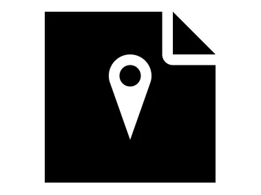 Navigation Pin on Black Square Logo