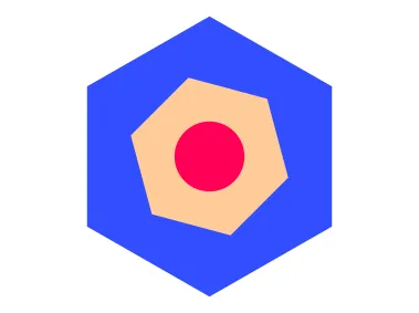 Nested Hexagons and Circle Logo Template