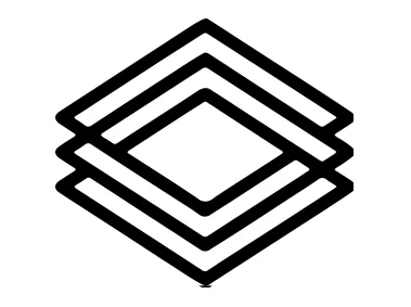 Nested Linear Squares Shapes Logo Template