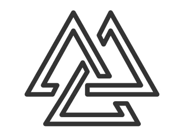 Nested Linear Triangles Logo Template