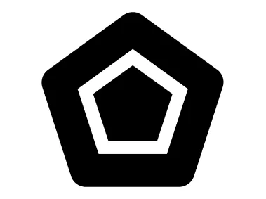 Nested Pentagon Shape Logo Template