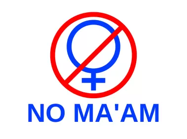 No Maam Logo