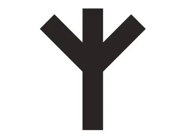 Nordik Algiz Symbol Logo Template