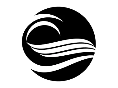 Ocean Wave & Sunset Elegant Nature Logo Template