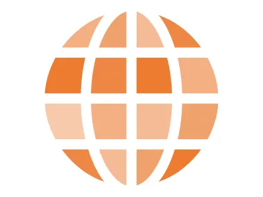 Orange Globe Symbol Logo Template