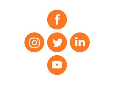 Orange Social Media Icon