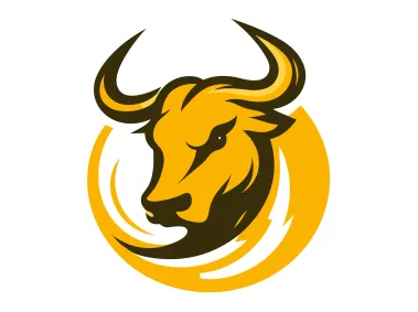 Orange Taurus Bull Logo Template