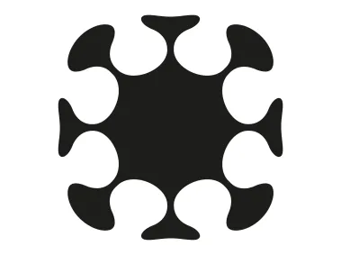 Organic Tech Cross Vector Shape Logo Template