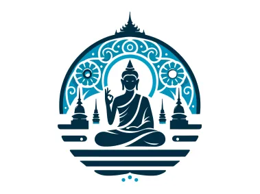 Ornament Buddha Illustration Logo Template