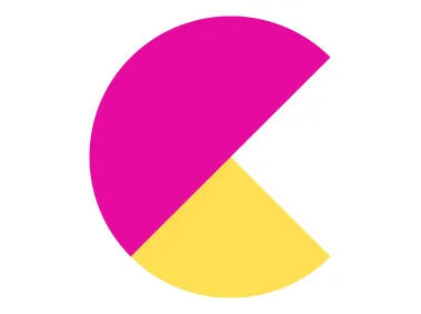 Pacman Style Colored Letter C Logo Template