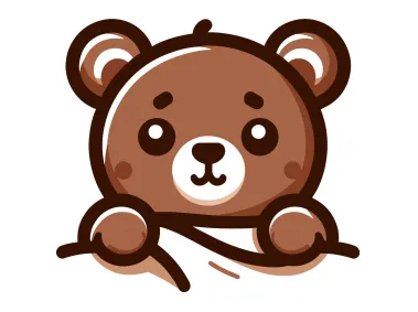 Peeking Bear Logo Template