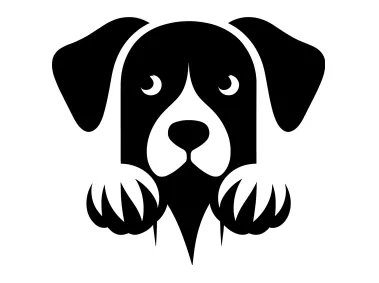 Peeking Dog Logo Template