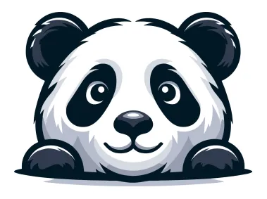 Peeking Panda Logo Template