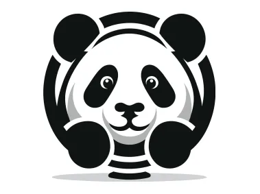 Peeking Panda Logo Template